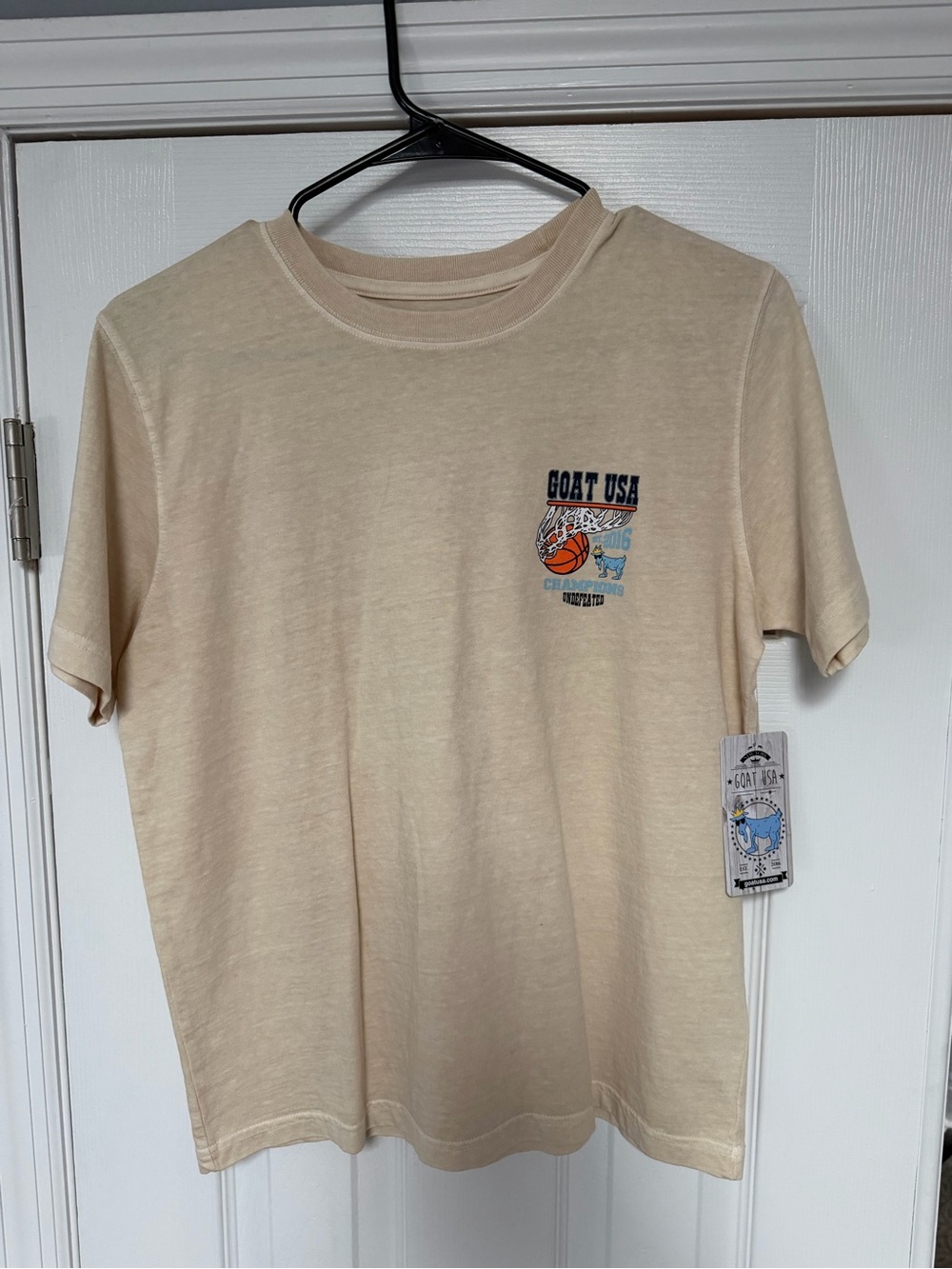 GOAT USA Kids' Cream Short-Sleeve Graphic Tee